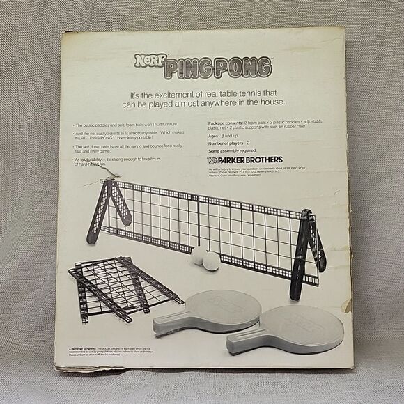 Vintage Nerf PING PONG Parker Brothers Brand Game Made in USA - Picture 2 of 12